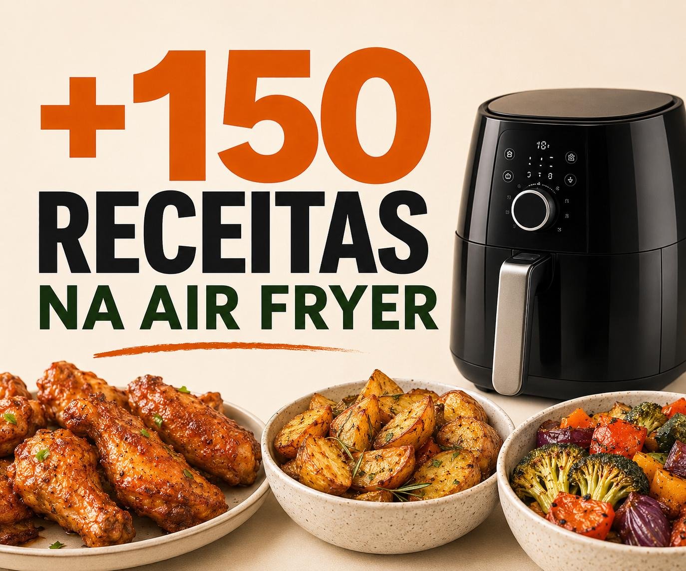 Capa da coleção 150 Receitas Práticas na Air Fryer