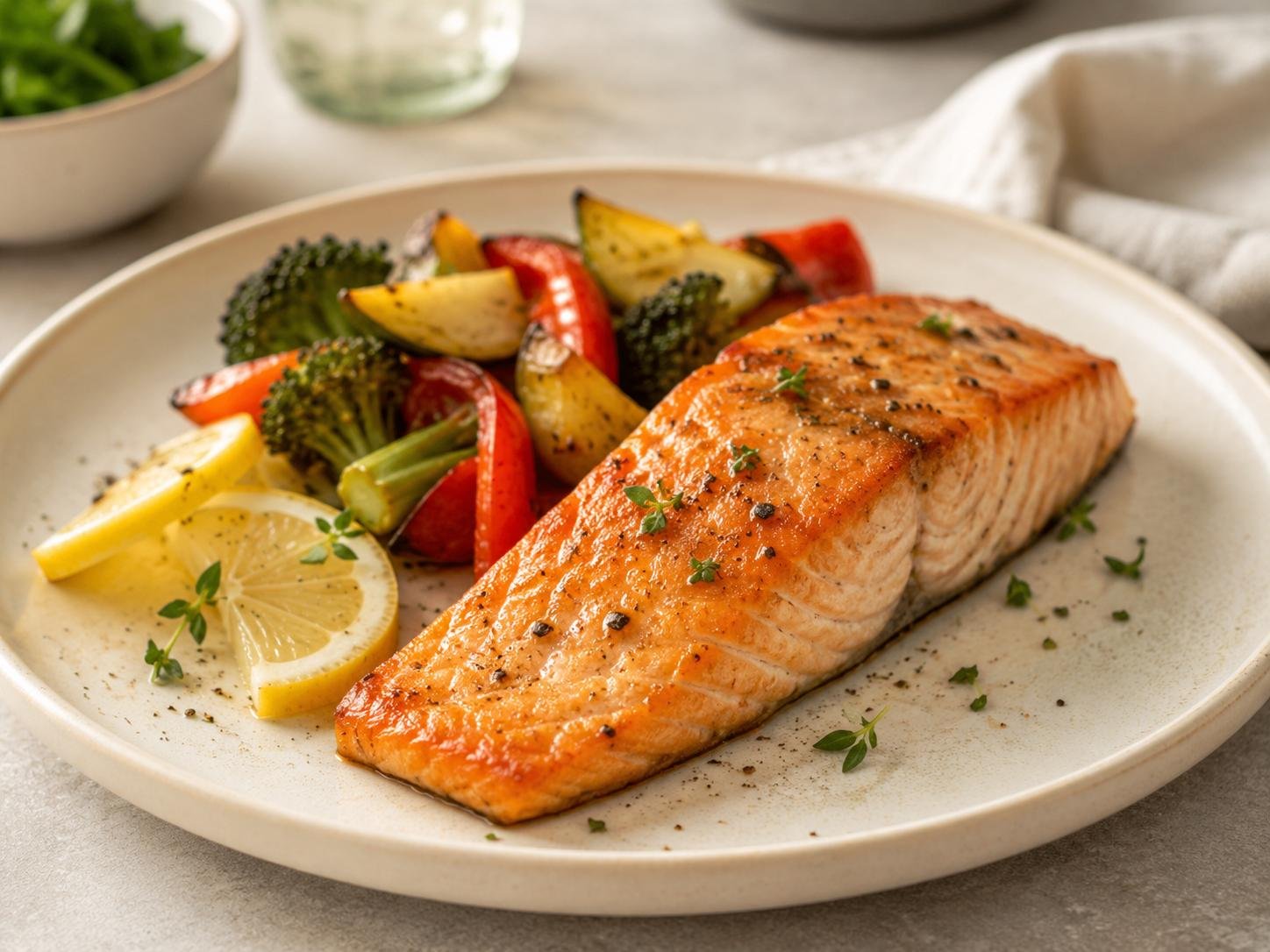 Salmão preparado com limão-siciliano